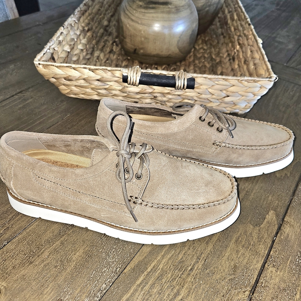 Steve Madden Sporty Tan Suede Men's Loafers Boat Shoes - Size 11.5, 12, & 13 NEW - Picture 3 of 5